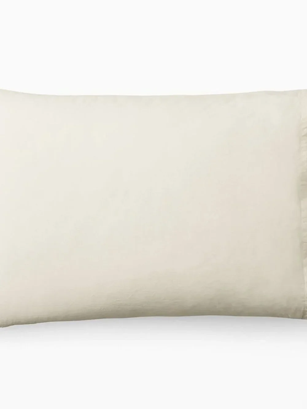 NWT West Elm Organic Washed Cotton Standard Pillowcases - Ivory (2)